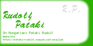 rudolf pataki business card